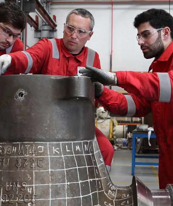 A series of pipes lined with Tuboscope internal coatings 