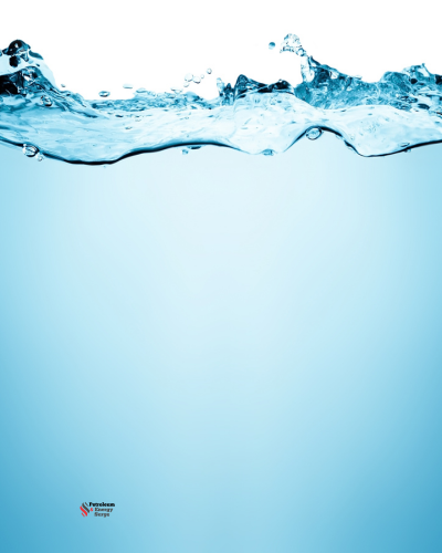 Overhead shot of ocean rig